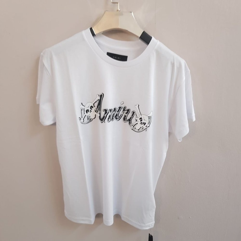 AMIRI White T-Shirt With AMIRI x Mötley Crüe Printed